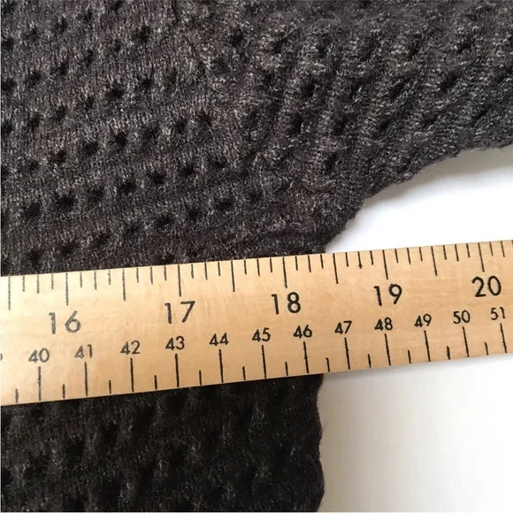 Akemi + Kin Anthropologie Open Front Cardigan Sweater Sweater Gray One Size - Picture 5 of 9